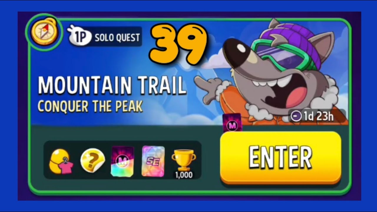 Mountain trail solo challenge|solo quest 39|match masters