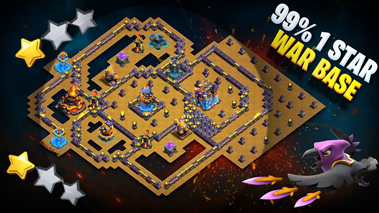 999% 1 star . With Crafted ( Lava Launcher.) Top 10 Townhall18 Best War base with Links 