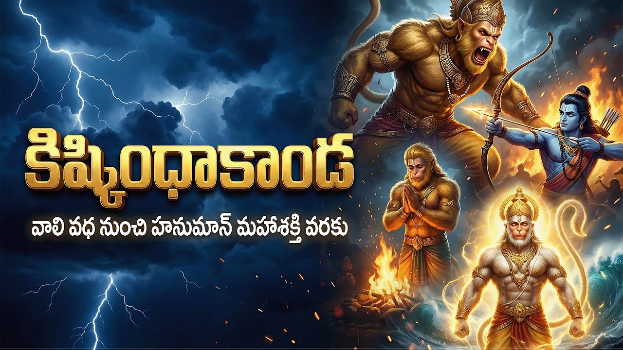 Kishkindha Kanda Full Story in Telugu | Vali Vadha to Hanuman Awakening | Ramayana Series