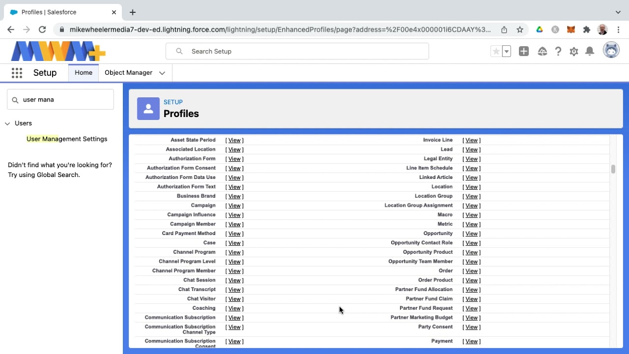 Salesforce Enhanced Profile User Interface and User Management Settings