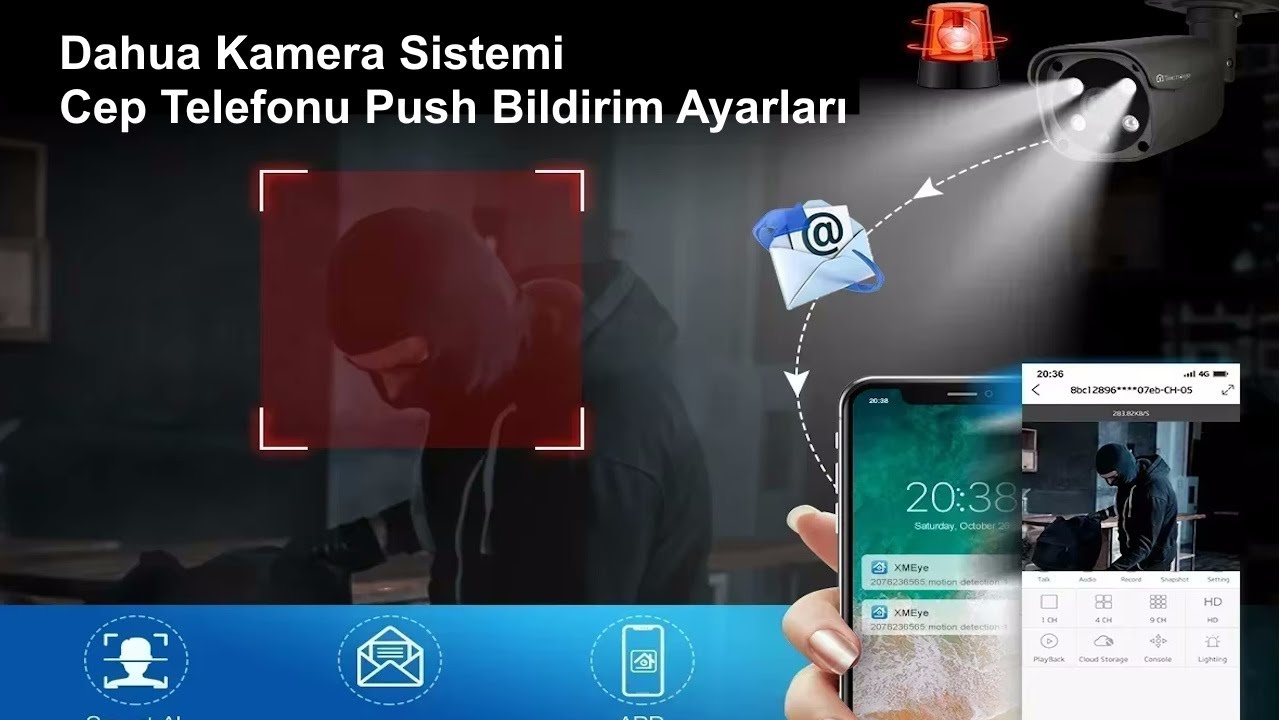 Dahua kamera sistemi görüntü hareket alarmı Push Bildirim Nasıl Yapılır