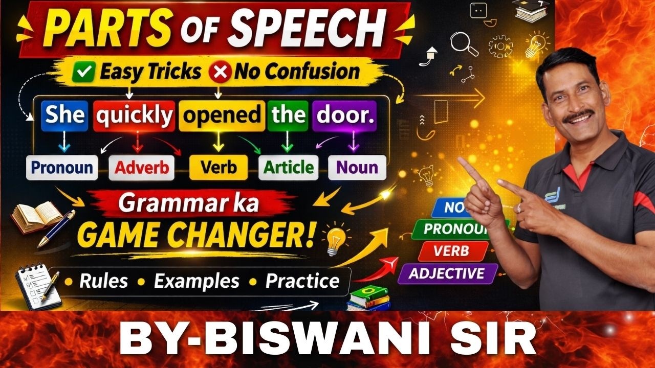 How to Identify the Parts of Speech Easily | Complete Grammar Guide #UPTGT #UPPGT #LTGradeEnglish