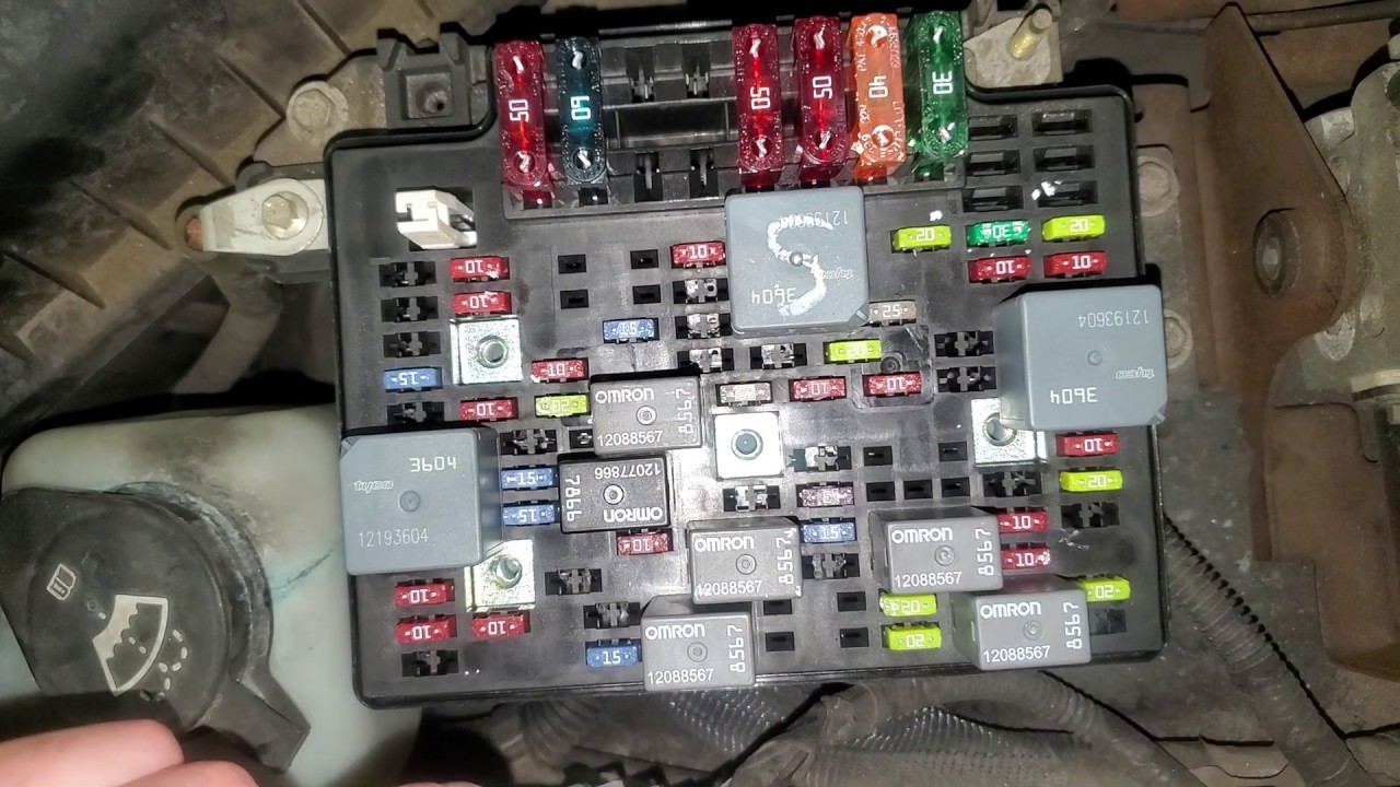 2003 Chevy S10 Starter Fuses & Relay, Fuel Pump Relay & Fuse Location