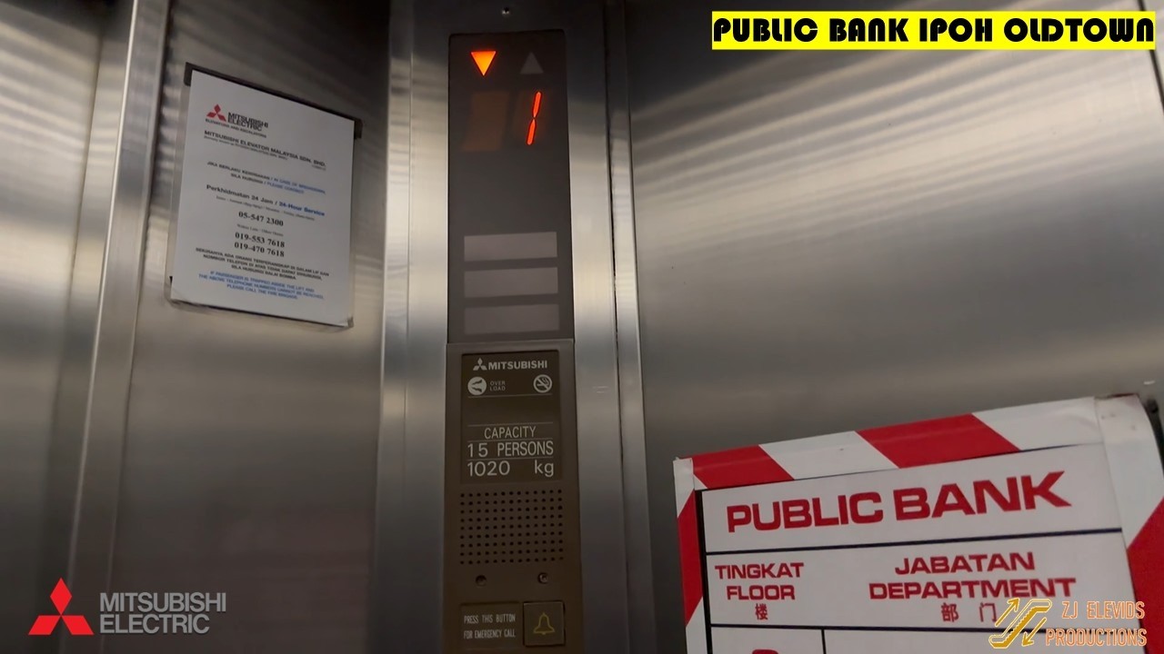 Mitsubishi Elevators at Public Bank Ipoh Oldtown.