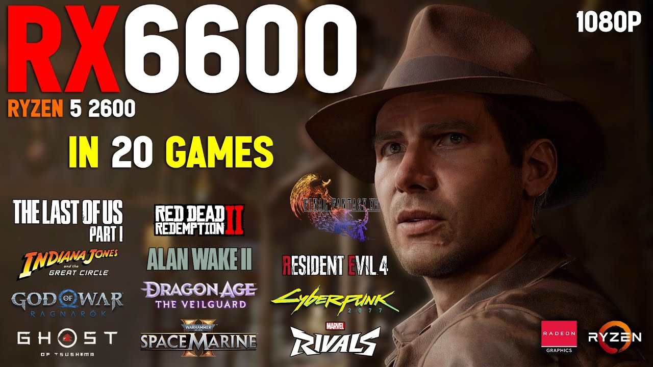 RX6600 8GB + Ryzen 5 2600 - Test in 20 Games
