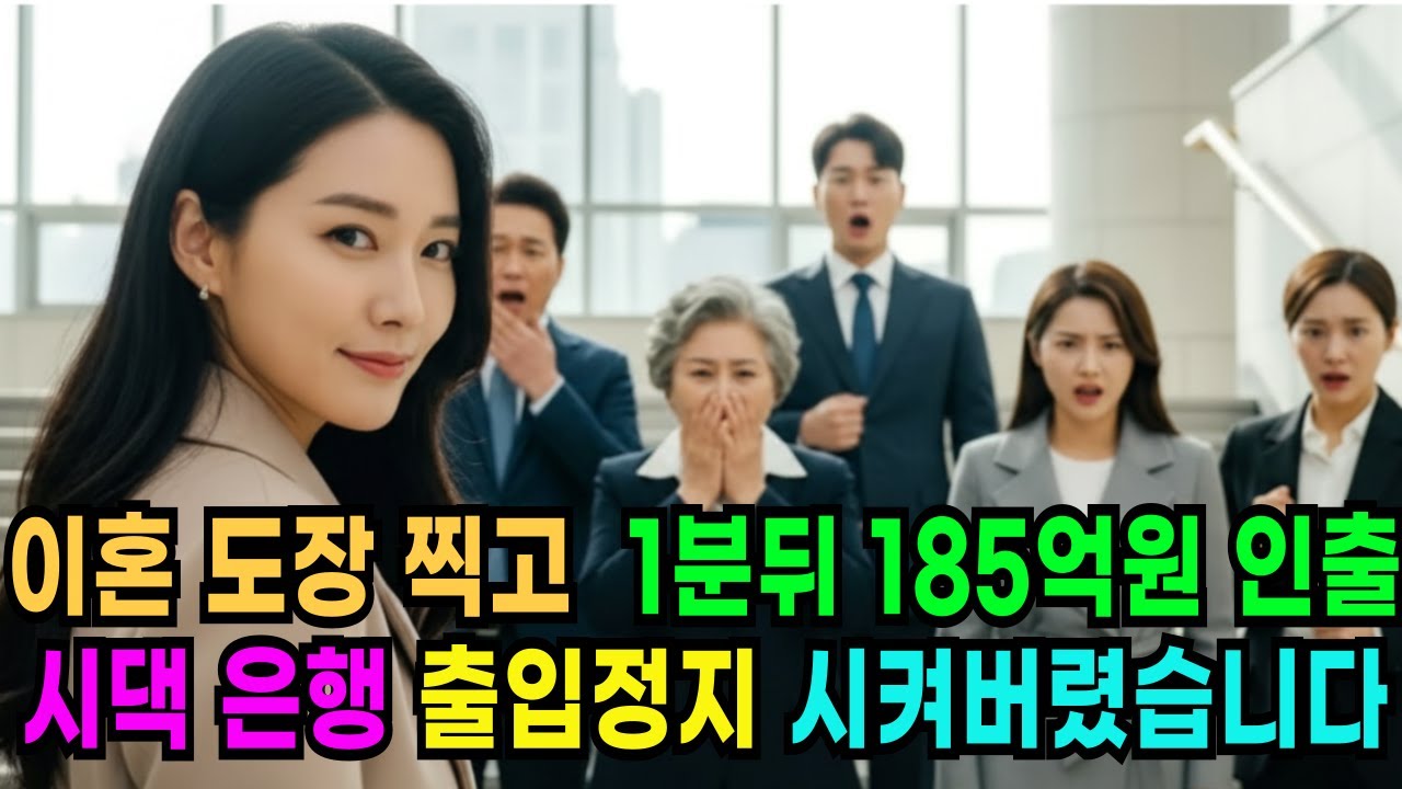 이혼도장 찍자마자 회장아버지에게 전화드려서 185억 인출 후 시댁계좌 파산 시켜 오열하게 만들었습니다    인생사연/오디오북