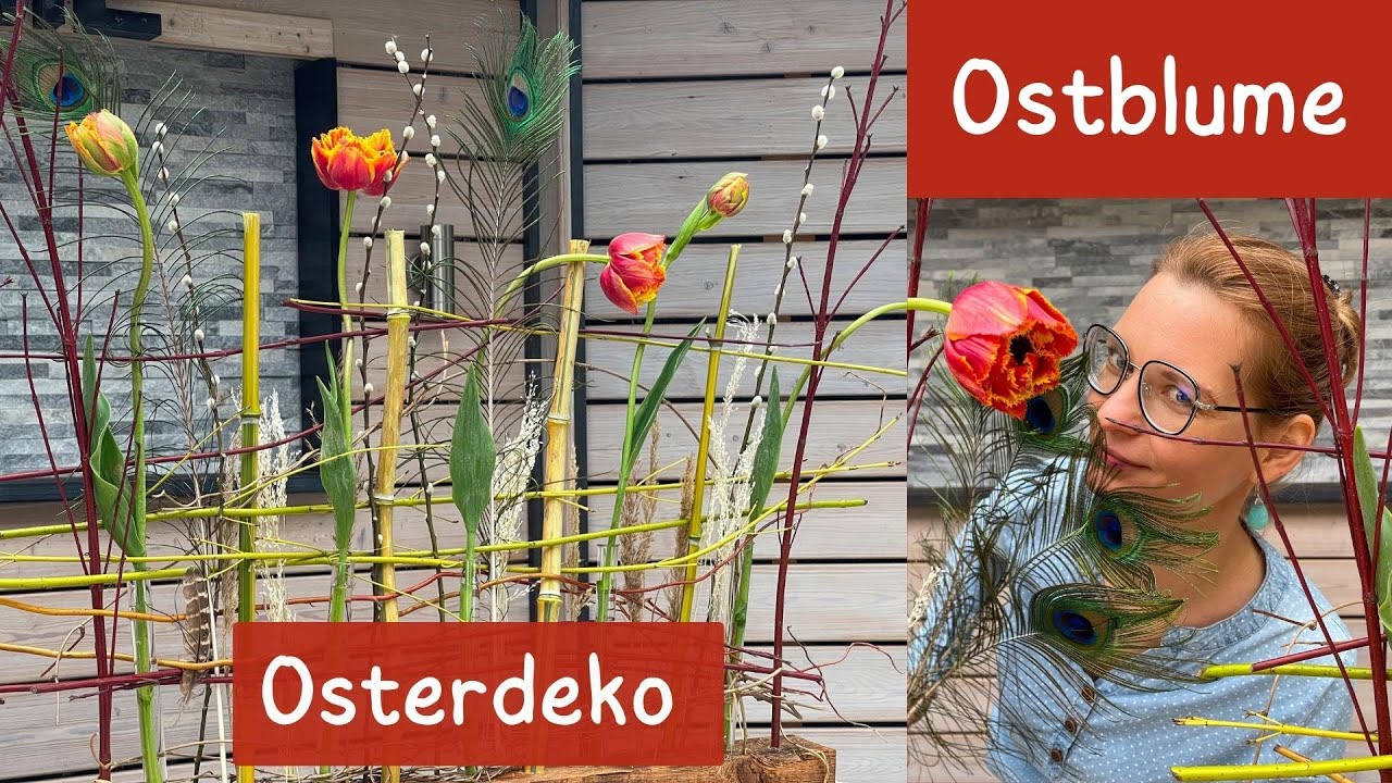 Osterdeko aus Gehölzen - Fensterdeko - Frühlingsdeko selber  machen