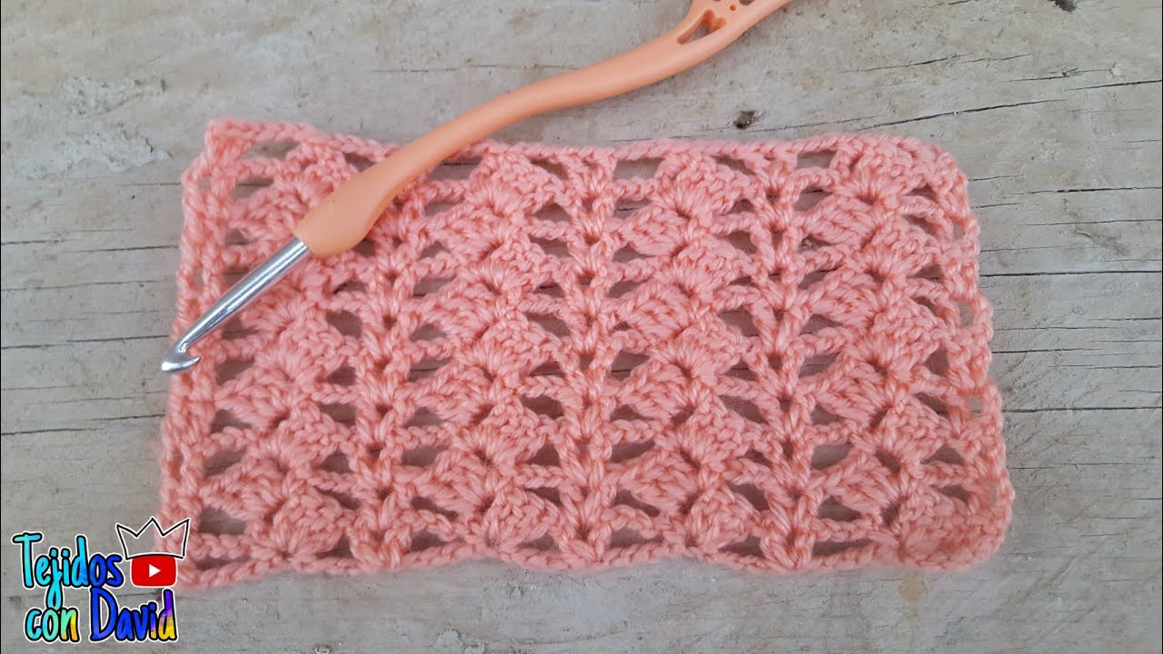 Punto fantasía con punto bloque cruzado a crochet