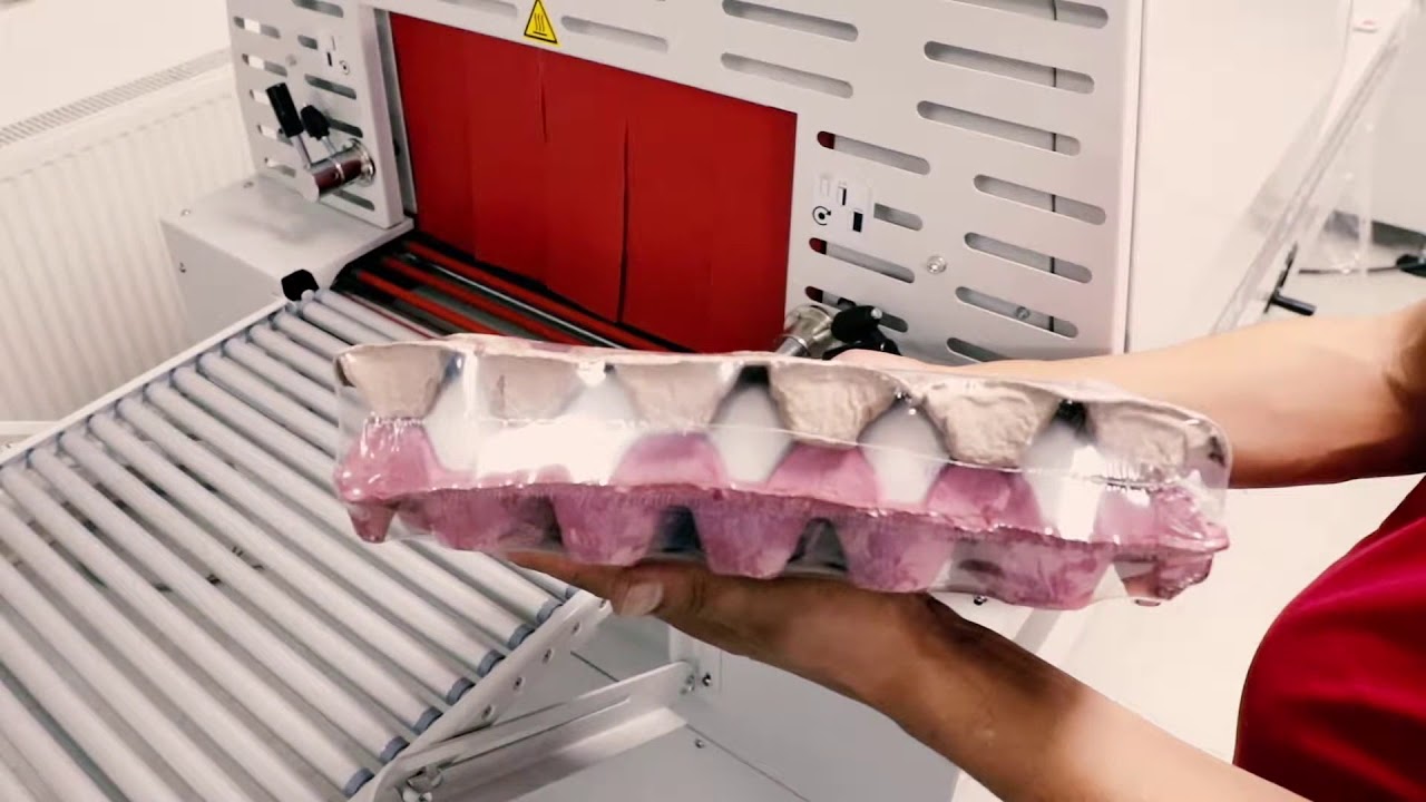 Maripak USA - Semi-Automatic L-Sealer Shrink Wrapping  Egg Cartons