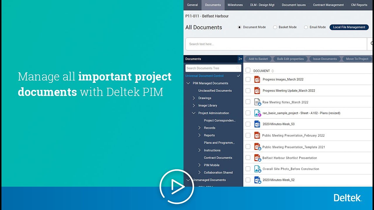 Deltek PIM &ndash; Document Management for Architects, Engineers & Contractors