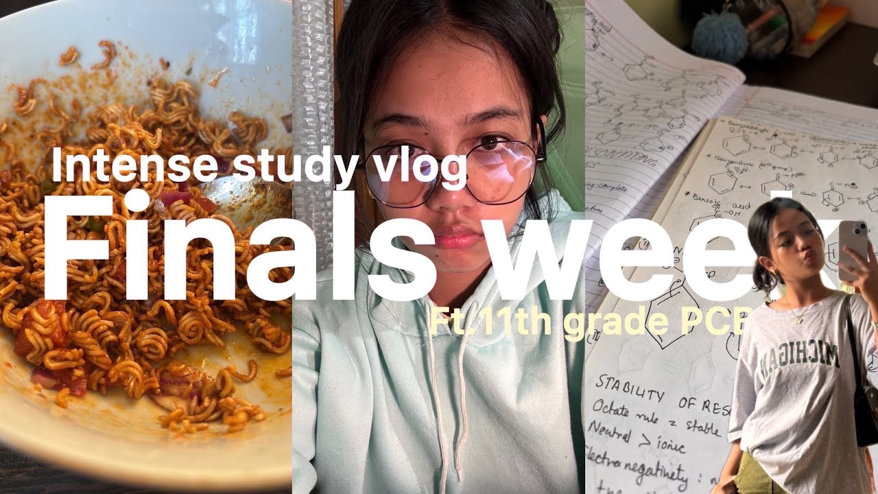 HIGHSCHOOL FINALS WEEK| productive studyvlog ft.class 11 cbse | life in India 