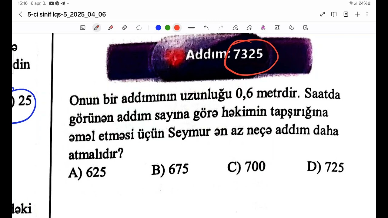 Lisey və gimnaziya qəbul sınağı-5 Riyaziyyat(41-60) 5-ci sinif 6 aprel 2025 #lisey #rfm #lütfizadə