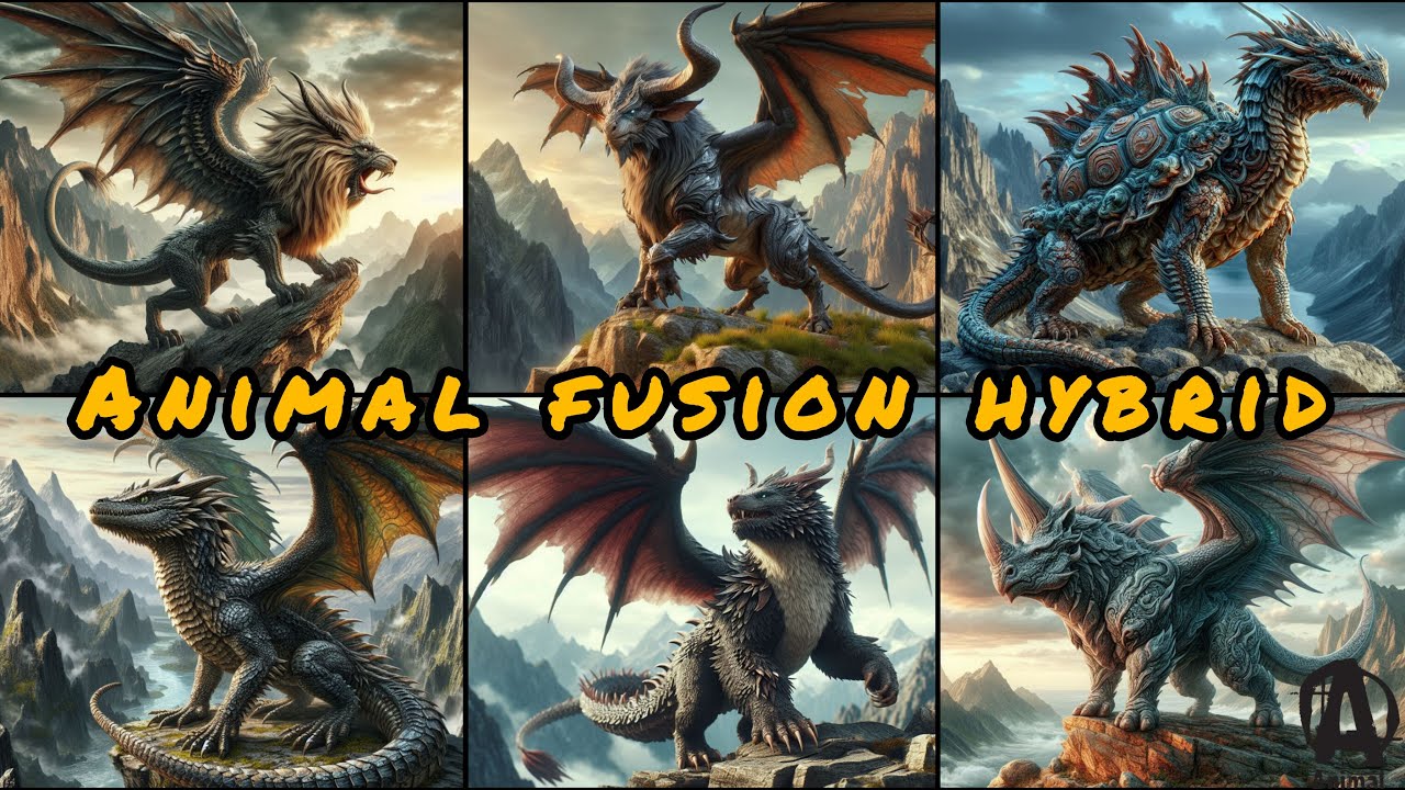AMAZING ANIMAL FUSION HYBRID DRAGON 💥 BEST ANIMAL FUSION AI