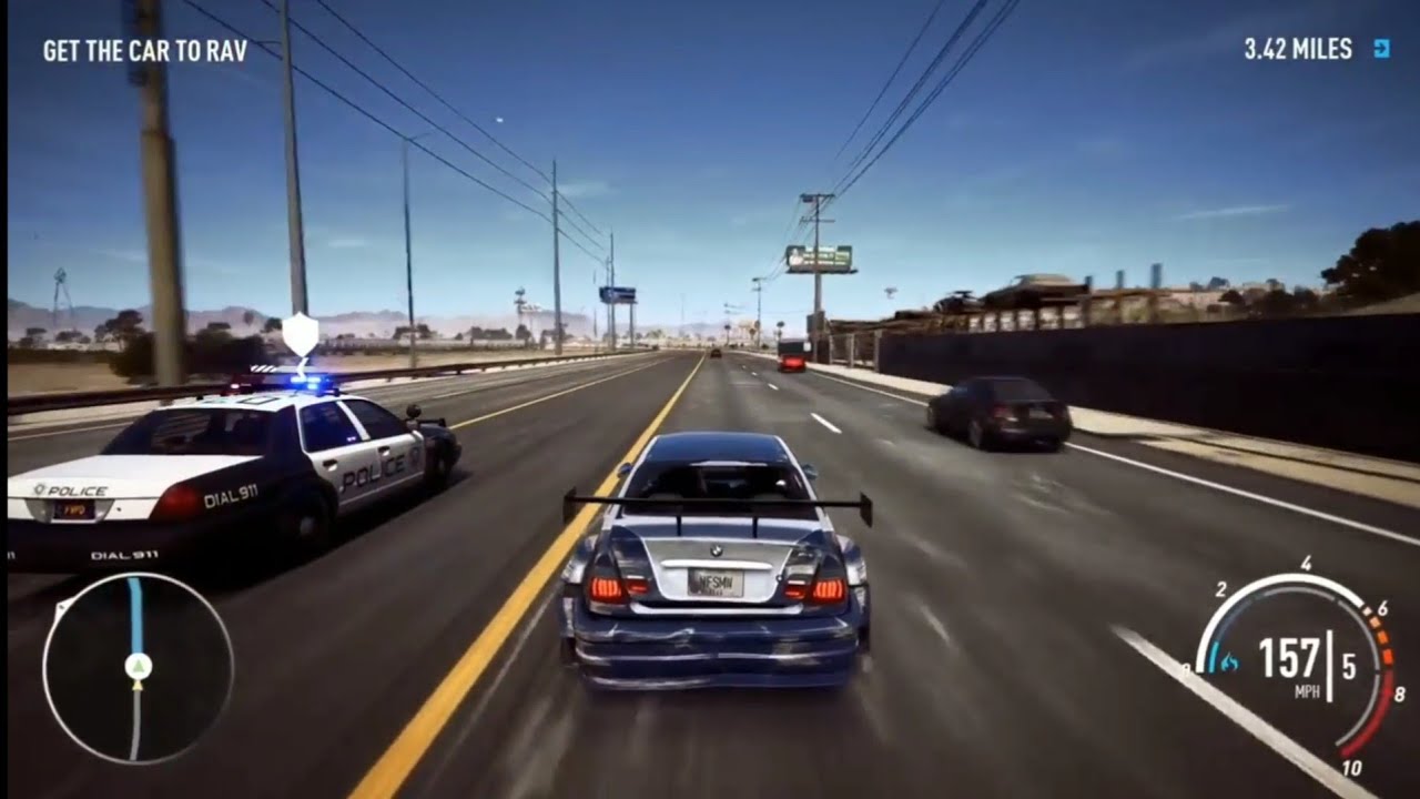 NFS Playback-Abandoned BMW M3 GTR Police chase with most Wanted 2005 Pursuit Theme