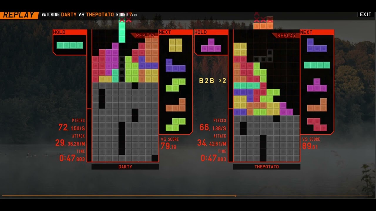 me vs thePotato aka DSermons in Tetrio aka Tetris