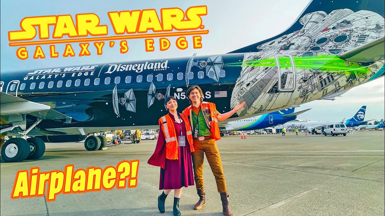 We flew on the NEW Star Wars Galaxy's Edge Airplane to Disneyland!