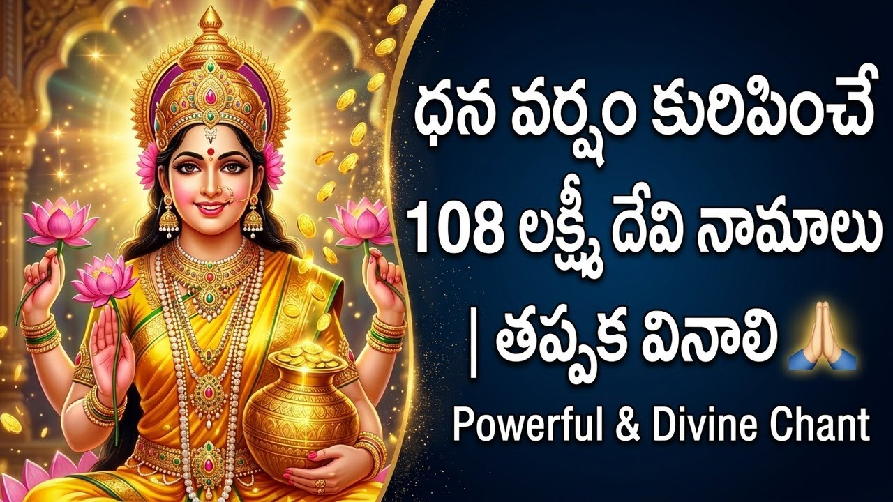 శ్రీ లక్ష్మీ అష్టోత్తర శతనామావళి |LAKSHMI ASHTOTTARA NAMAVALI| సంపద సమృద్ధికి శక్తివంతమైన మంత్రం