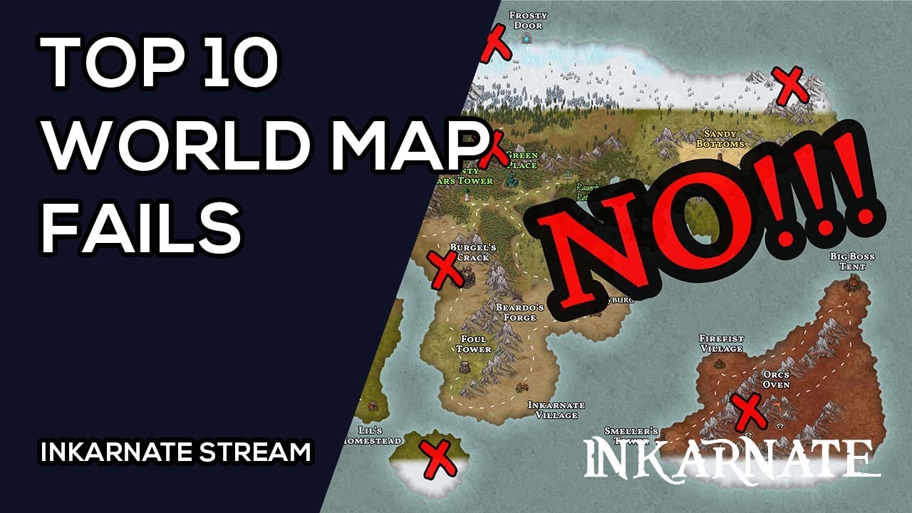 Top 10 World Map Fails | Inkarnate Stream