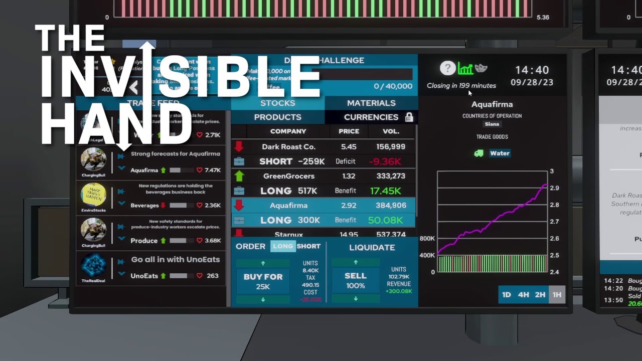 The Invisible Hand Gameplay Preview - Stonks
