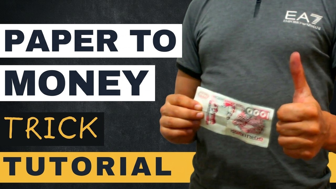 Paper To Money Change Magic Trick Revealed! (Step By Step Tutorial)