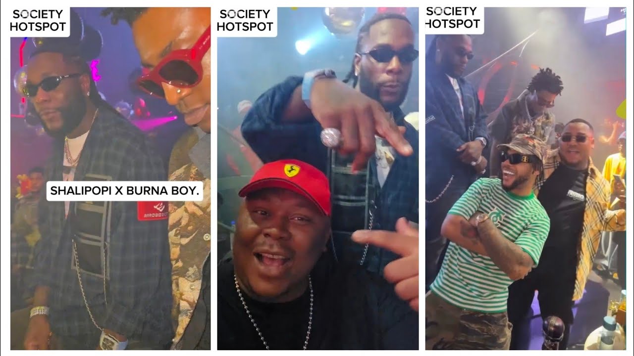 Друг Cubana Chief, Burna Boy, Poco Lee и другие были замечены на вечеринке в Лагосе.