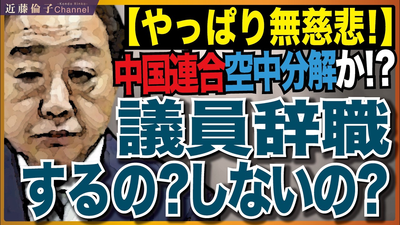 中道改革連合野田佳彦共同代表と斉藤鉄夫共同代表、辞意を表明。議員辞職…じゃないの？　近藤倫子チャンネル
