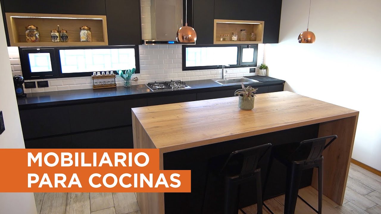 Mobiliario & Interiorismo. Melamina Egger Halifax. Muebles de cocina. Cocina moderna con isla 2022