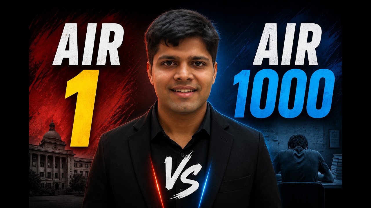 Difference between AIR 1 and AIR 1000+ JEE Aspirant (by AIR 1)