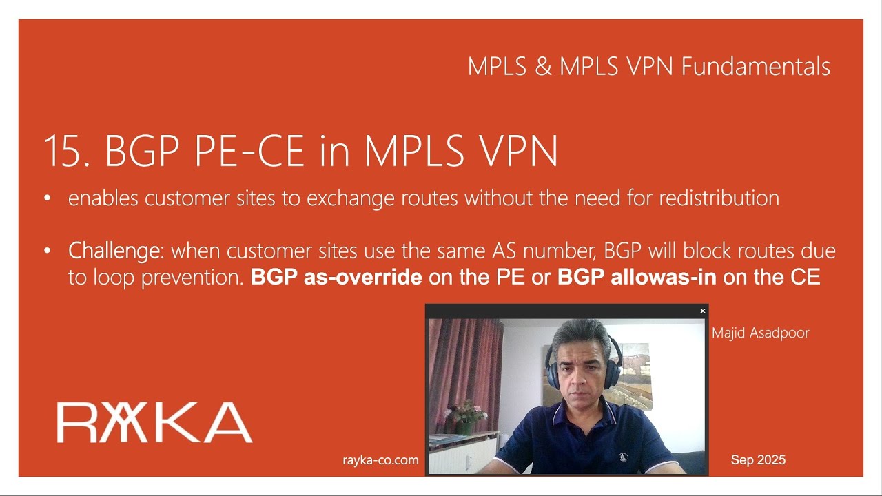 15. BGP PE-CE in MPLS VPN