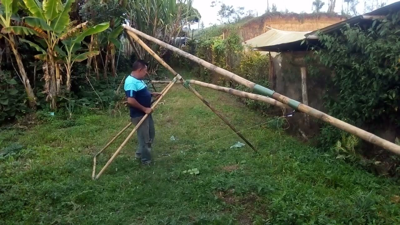 ala delta casera en bambu