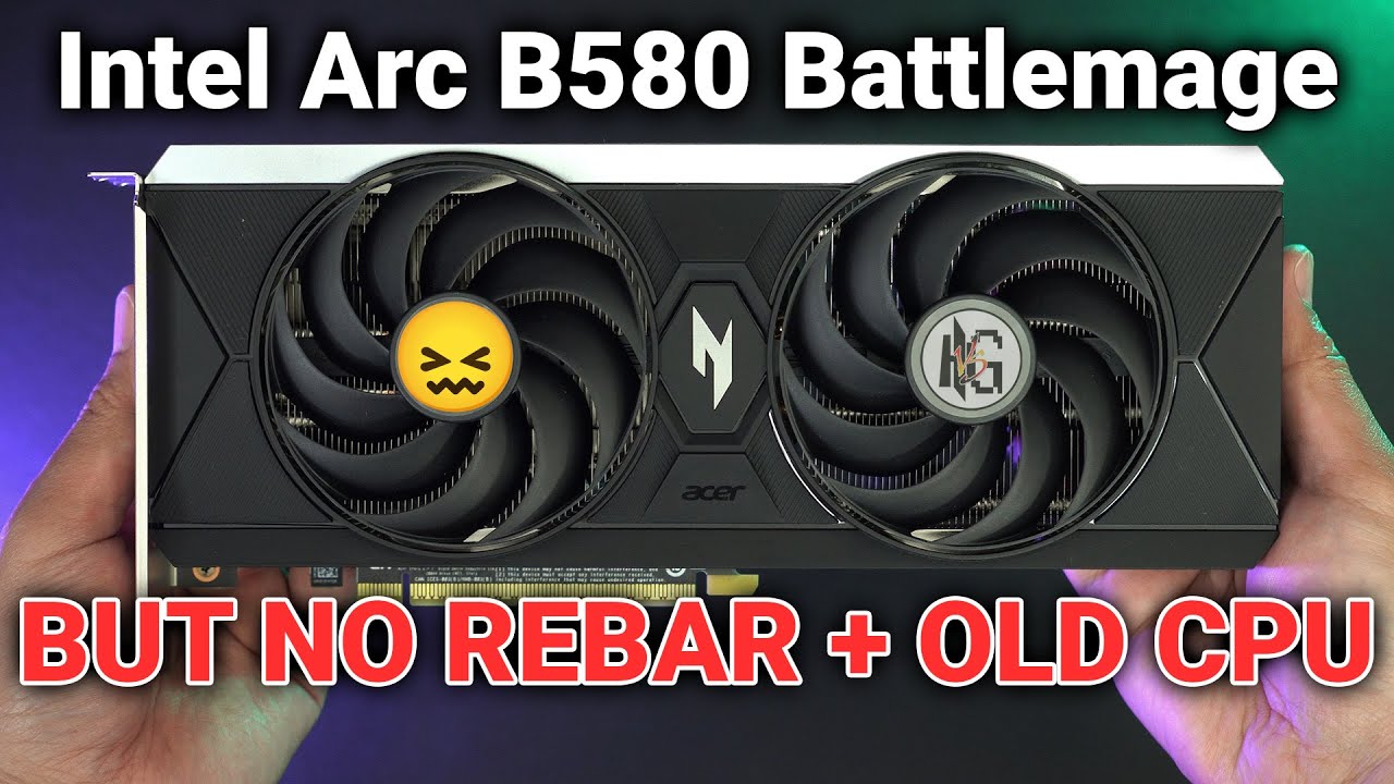 Intel Arc B580 Battlemage with No ReBar + OLD CPU Benchmark Tests