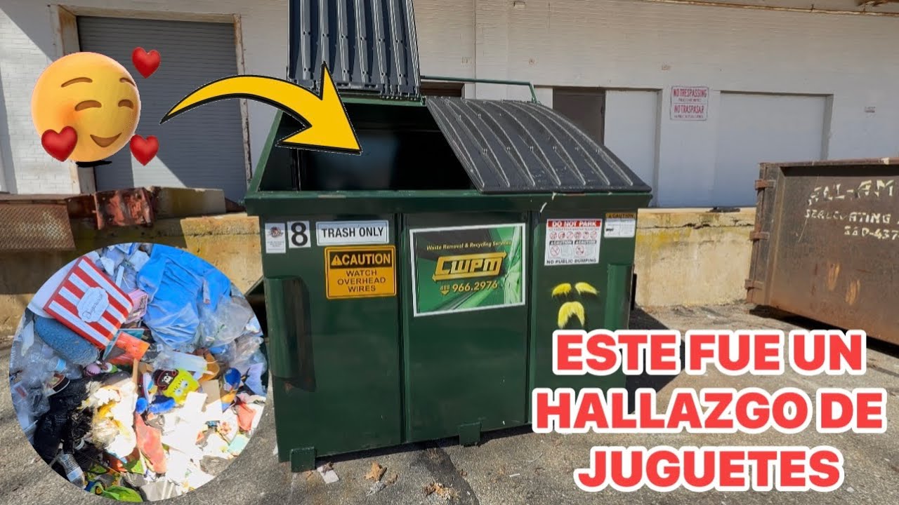 DUMPSTER DIVING ESTE FUE UN HALLAZGO DE JUGUETES😱😳#dumpsterdiving #loquetiranenusa 