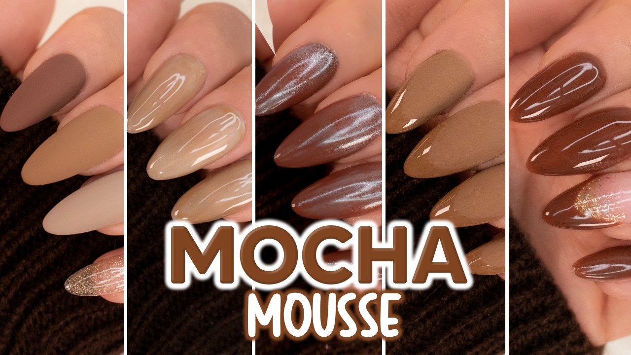 UÑAS COLOR del AÑO 2025 Mocha Mousse / Facil y Elegantes