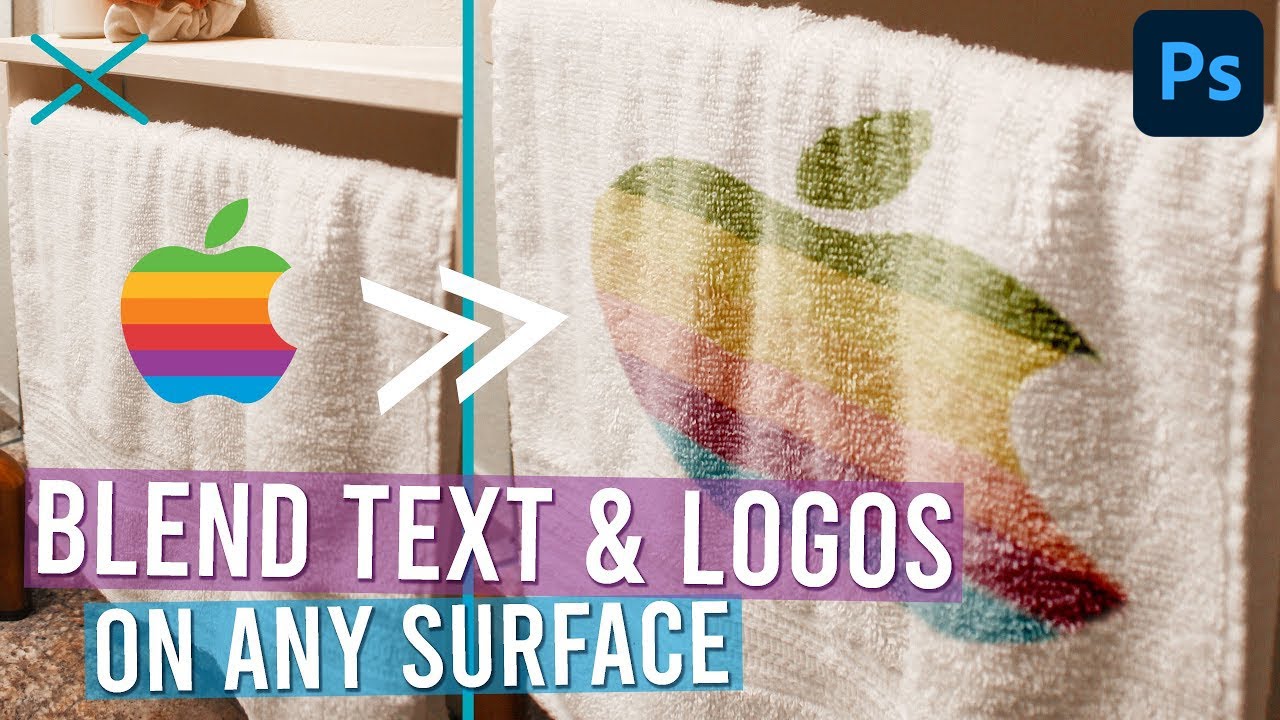 Blend Text & Graphics on Any Surface | Photoshop CC Tutorial - Displacement Map