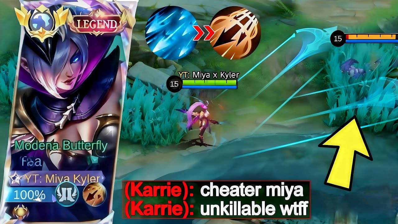 GLOBAL 1 MIYA UNKILLABLE TRICK IS HERE!👀 🔥 KARRIE THINKS I'M CHEATER!!! (must try) - MLBB