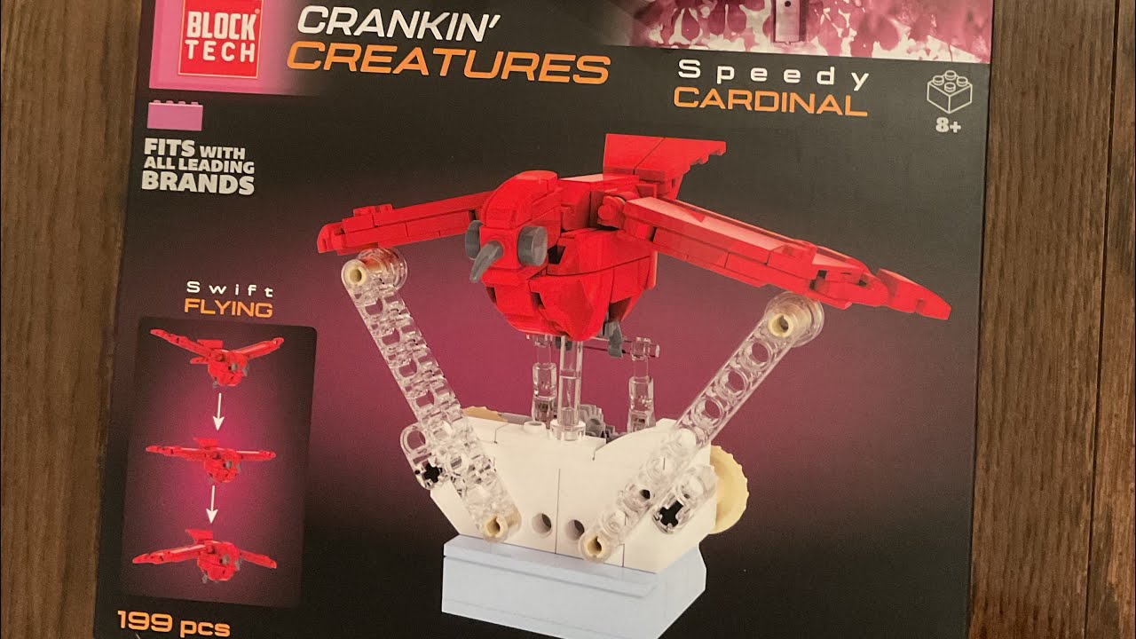 Let’s Build Block Tech Crankin Creatures Speedy Cardinal Five Below LEGO Compatible Building blocks