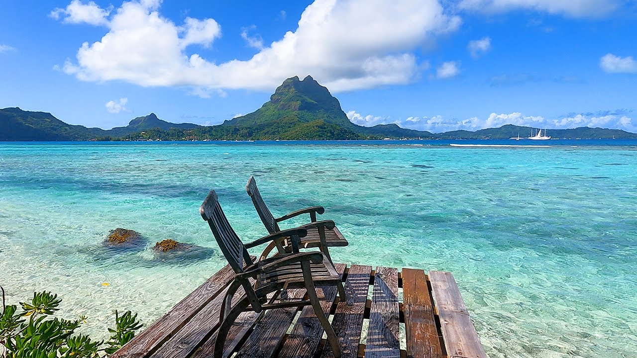 Tropical Beach Porch in Summer: Ambience Video From Bora Bora