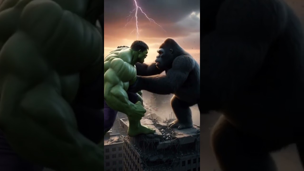 # Hulk and Kingkong fighting