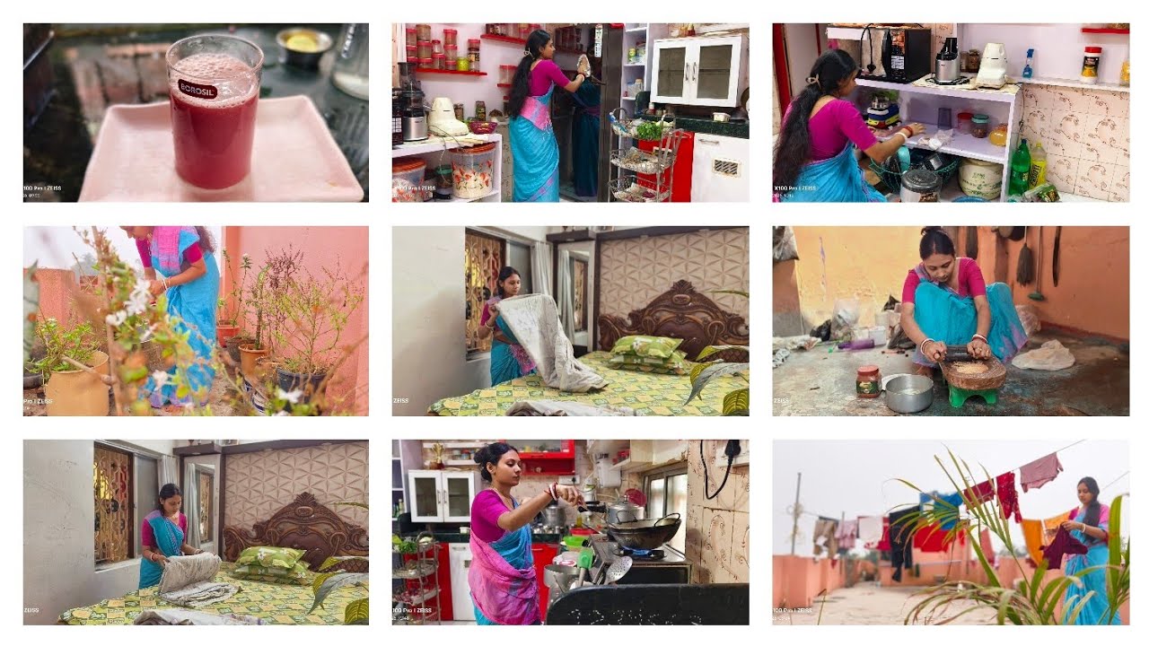 সকাল 6 থেকে 12মধ্য হাতে⏰ 1ঘণ্টা নিয়ে রান্নাঘরটা deepclean ✅করলাম সঙ্গে কাঁচা ধোঁয়া+রান্নাবান্না+পু
