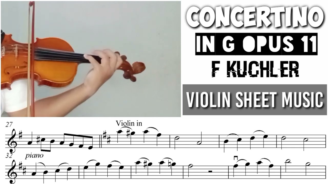 Free Sheet || Concertino In G - Kuchler || Violin Sheet Music