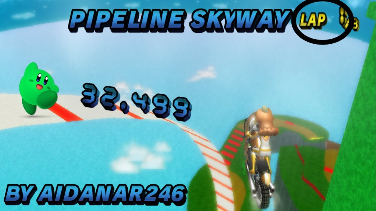 [MKWii TAS] Pipeline Skyway Lap 1 (200cc) - 32.499 by AidanAR246