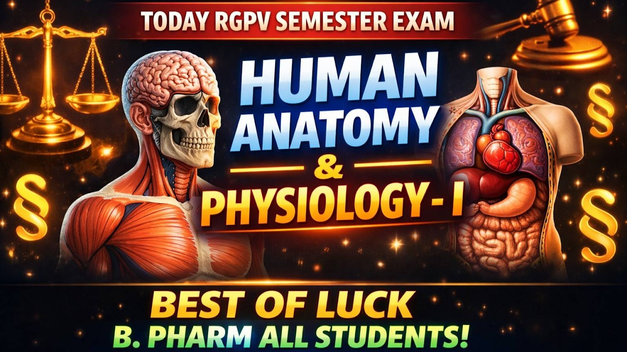 B. PHARM 1 ST SEM | TODAY  B PHARM RGPV SEMESTER EXAM |LIVE VIDEO DISCUSSION