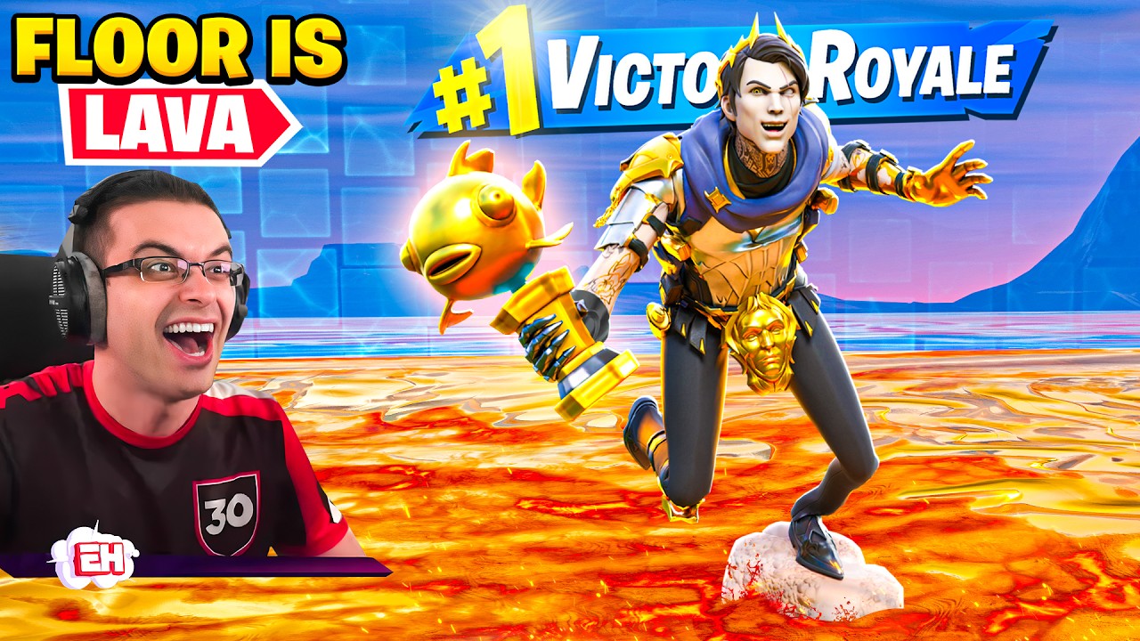 NickEh30 reacts to Floor Is Lava in Fortnite!