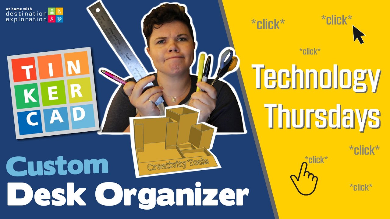 Technology Thursday: Custom Desk Organizer with TinkerCAD  |  At Home With DE