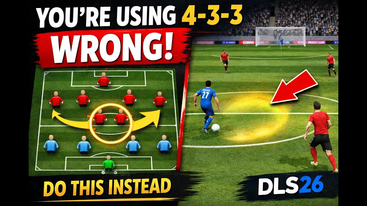 Как использовать схему 4-3-3 для прорыва обороны в DLS26 (полное руководство) | Dream League Socc...