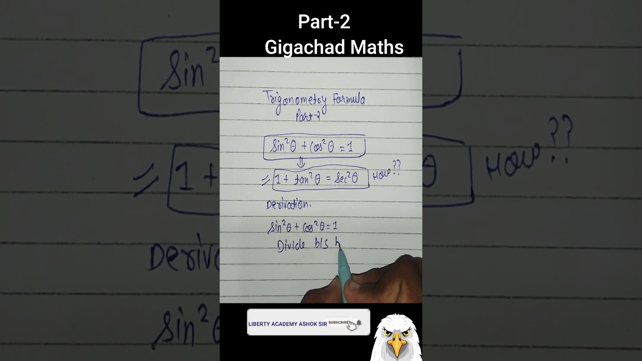Gigachad Maths Part-2 Maths Trick, Trigonometry Trick #gigachad  #shorts  #maths, #youtubeshorts