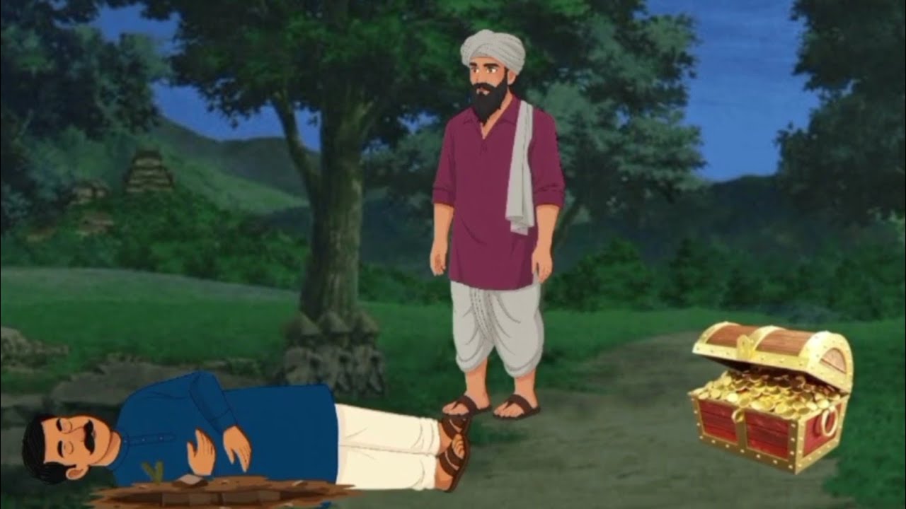 जमींदार बाबू, लालची मुंश. Zamindar Babu Lalchi Munshi#Hindi Animation moral#kahaniHindi Urdu