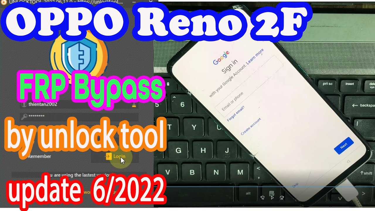 Oppo Reno 2F  Android 11 FRP Bypass With UnlockTool