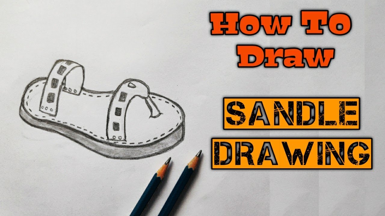 How to Draw a Slipper / Sandal || Sandal Drawing ||