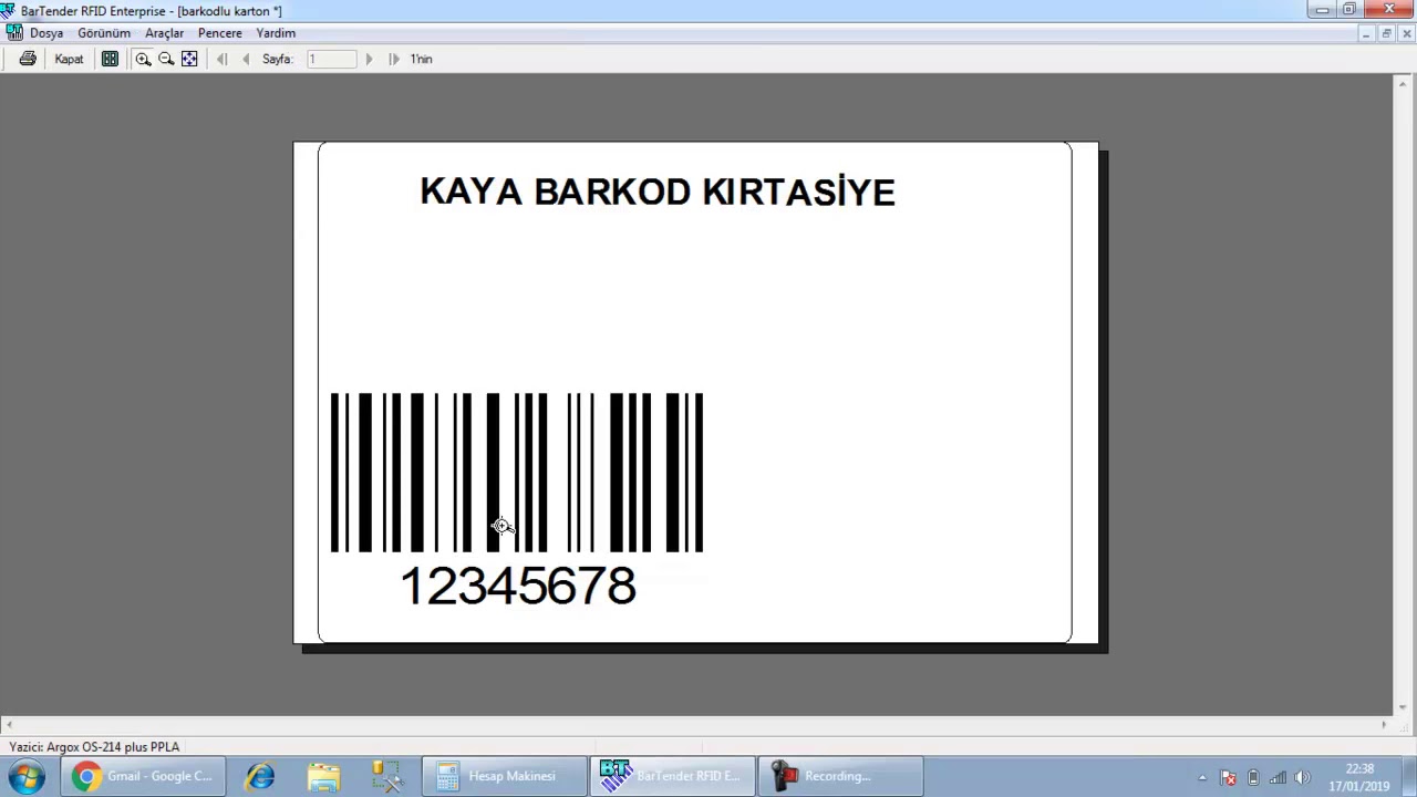 bartender barkod dizaynı